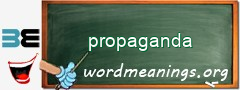 WordMeaning blackboard for propaganda